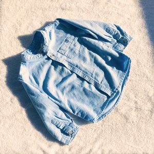 Blue button down shirt